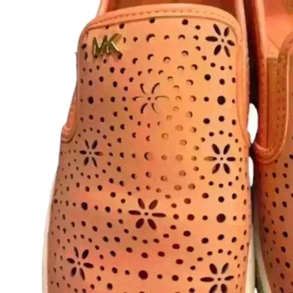 Michael Kors Kane leather perforated sneakers